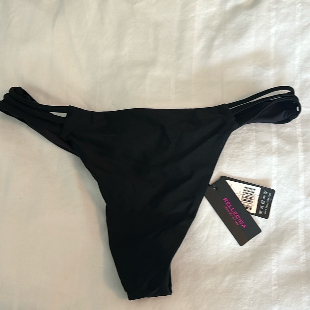 NWT black Relleciga bikini bottom